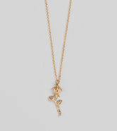 Divine Enchantment Rose Charm Necklace